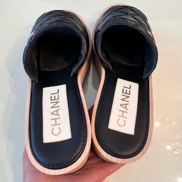 NEW Black Chanel Mules size 39 with box, never worn - Picture 11 of 13